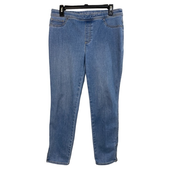 Chico's Denim - Chico's Perfect Stretch Pull-On Girlfriend Jeans Medium Wash Size 6 (0.5)